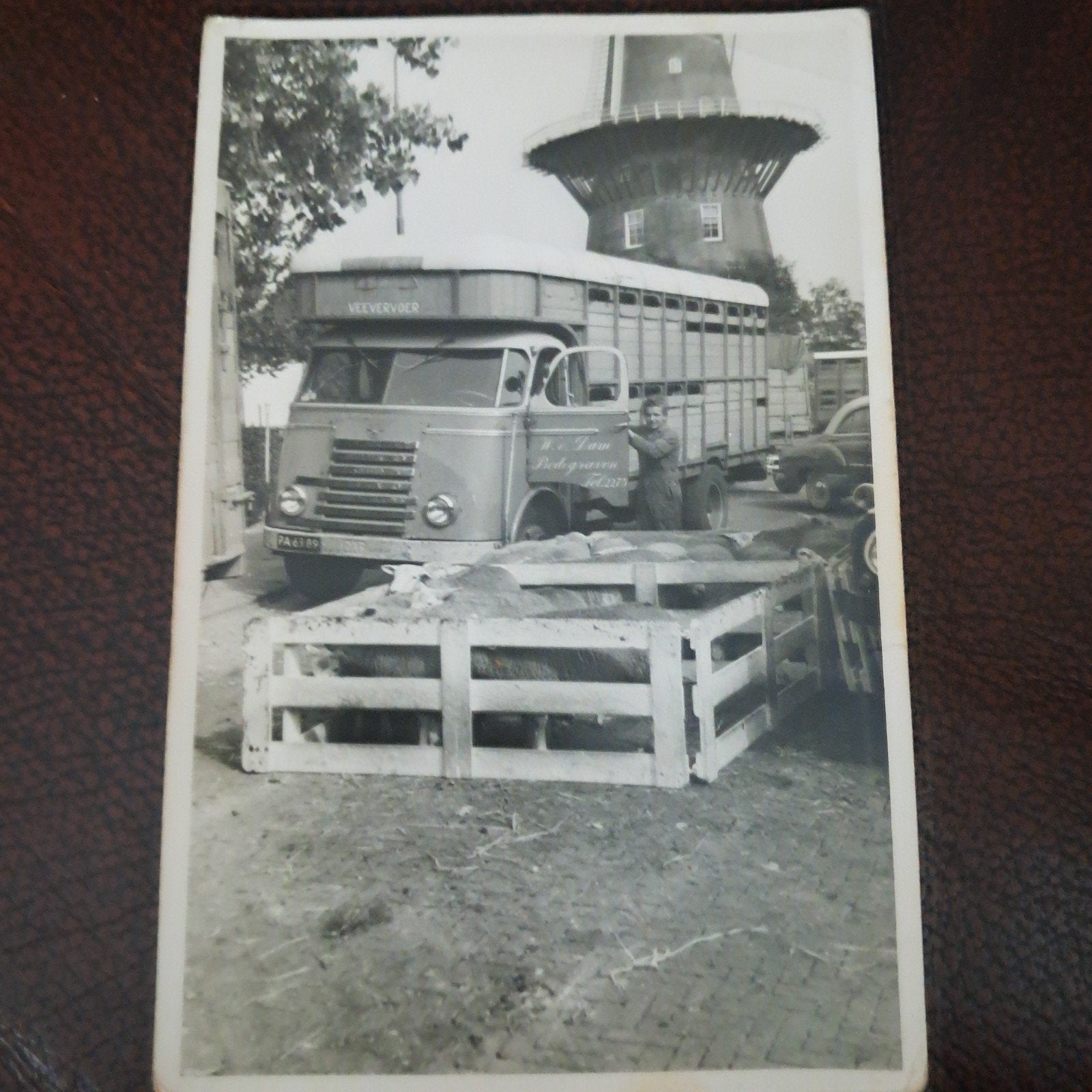 Bodengraven W v Dam  Veevervoer afm 9 bij 13.8 cm, Ophalen of Verzenden, 1940 tot 1960, Zuid-Holland