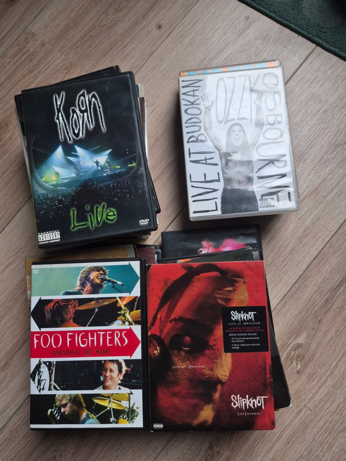 24 Rock DVD's: Korn, Ozzy Osbourne, Foo Fighters, Slipknot, Gebruikt, Hard Rock, Ophalen of Verzenden, Live-album