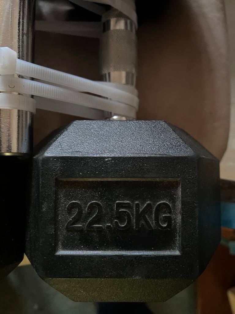 Hexagon Dumbbell Sets 1kg t/m 22,5kg perfecte staat, Ophalen, Gebruikt, Armen, Dumbbell