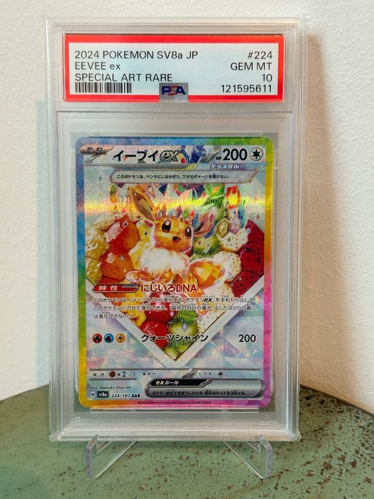 Eevee EX 224 (Japans): PSA 10, Ophalen of Verzenden, Zo goed als nieuw, Losse kaart, Foil