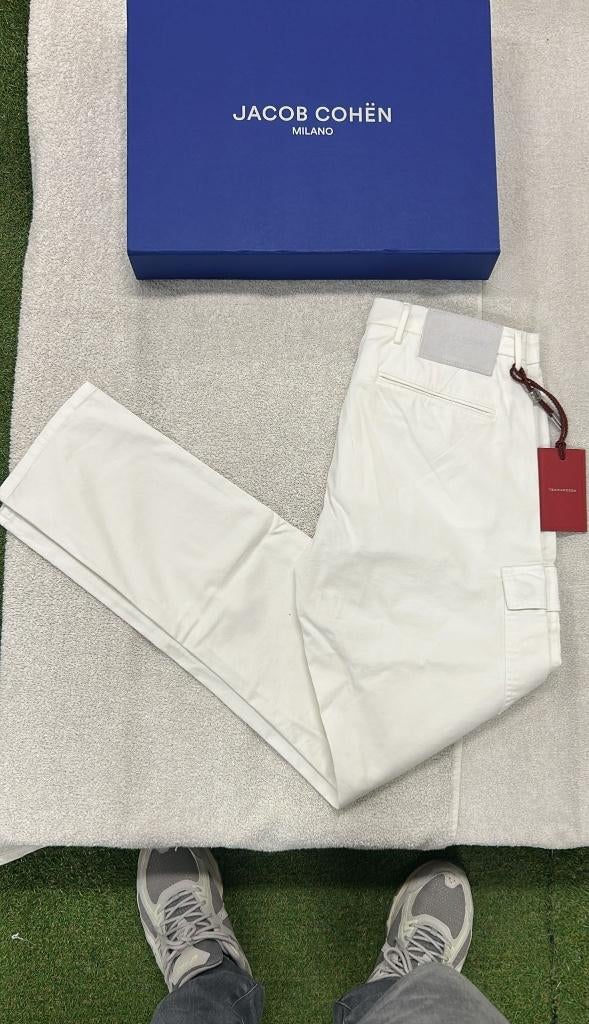Tramarossa x ISKO Amerigo Cargo Chino broek GC365 -  New W30, Maat 48/50 (M), ., Wit, Tramarossa