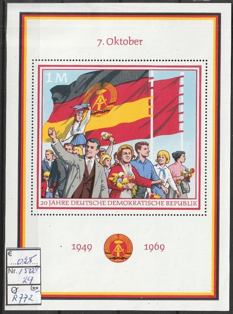 DDR 7. Oktober Blok 29 Michel 1500 Nr.R772p, Verzenden, DDR, Postfris