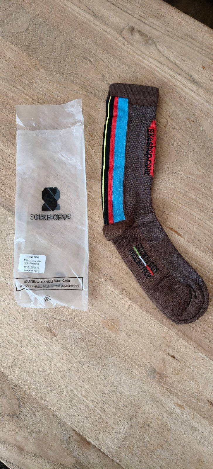Sockeloen fietssokken - Nieuw in verpakking, Kleding | Heren, Sokken en Kousen, Bruin, Nieuw, Overige maten, Ophalen of Verzenden