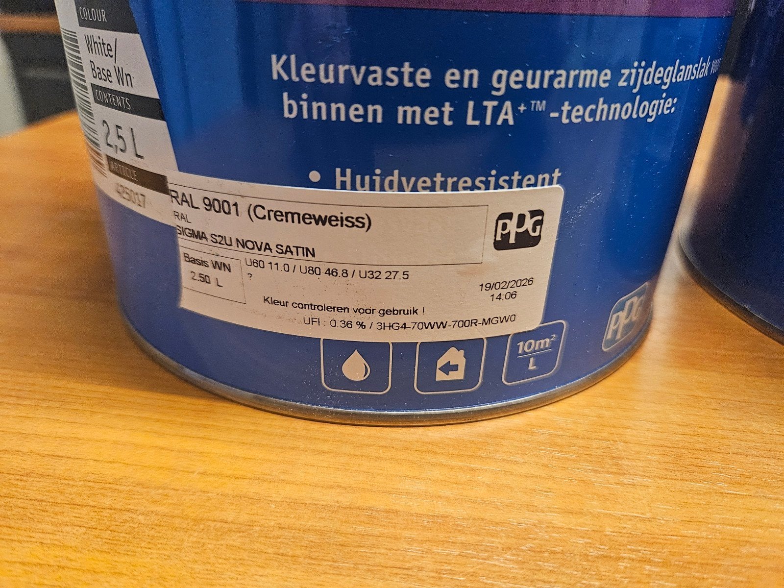 Sigma S2U Nova Satin verf nieuw, Ophalen, 5 tot 10 liter, Wit, Nieuw