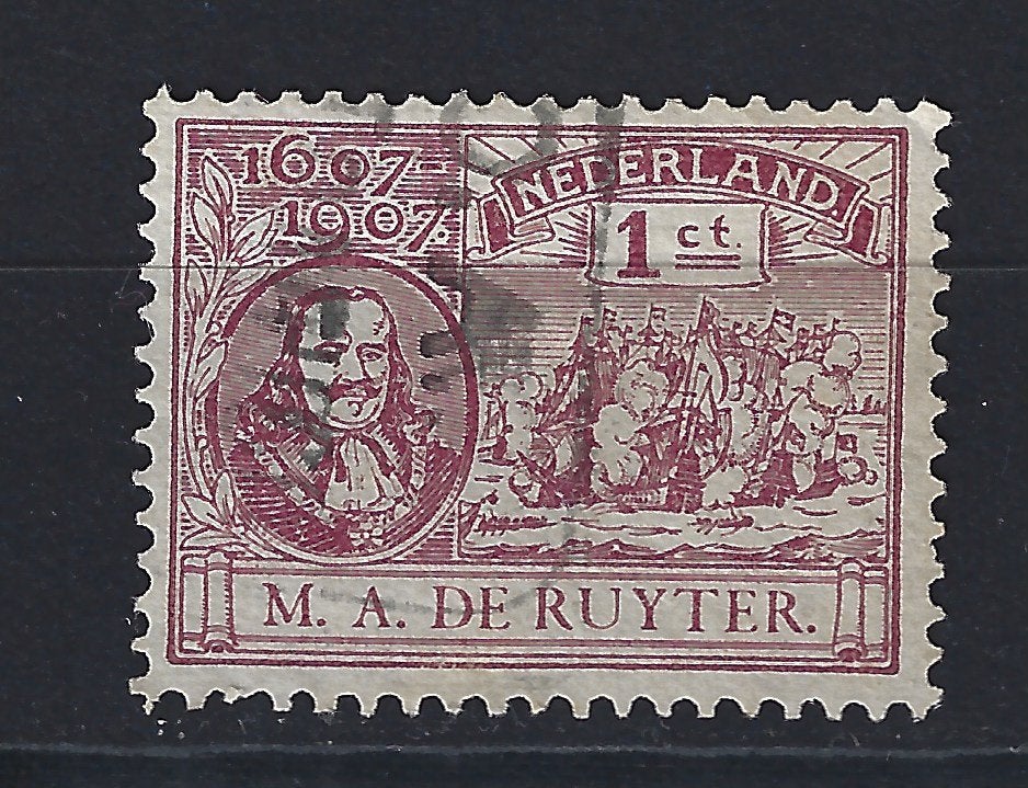 NVPH 88 gebruikt de Ruyter 1907 OUD NEDERLAND p/stuk, Ophalen of Verzenden, T/m 1940, Gestempeld