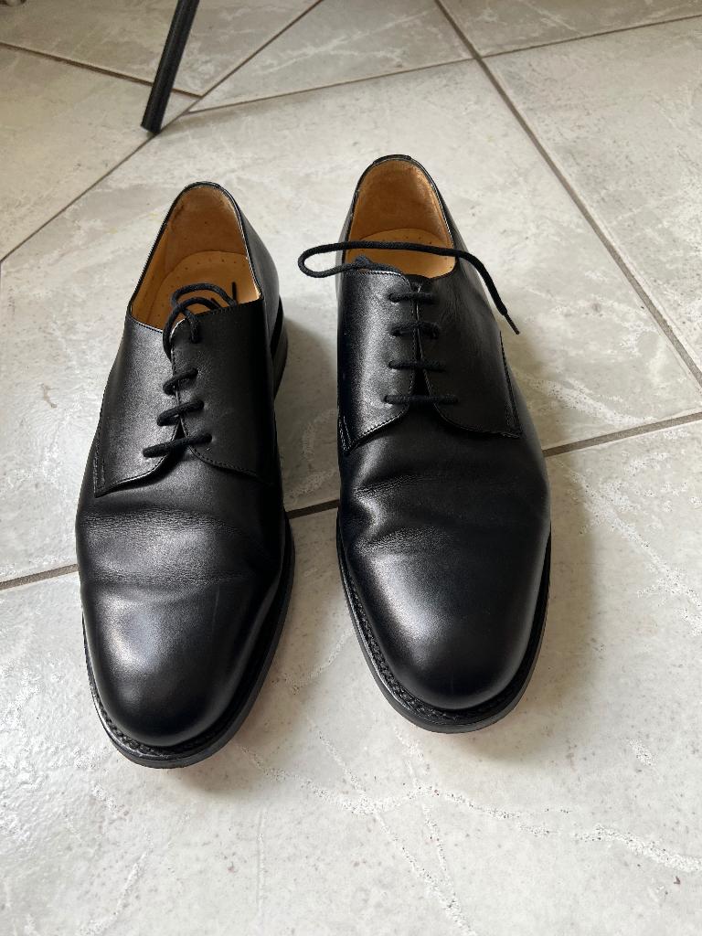 Z.G.A.N. paar Derby Veterschoenen van Defensie maat 10.45, Kleding | Heren, Schoenen, Verzenden, Zwart, Derby van Defensie, Zo goed als nieuw