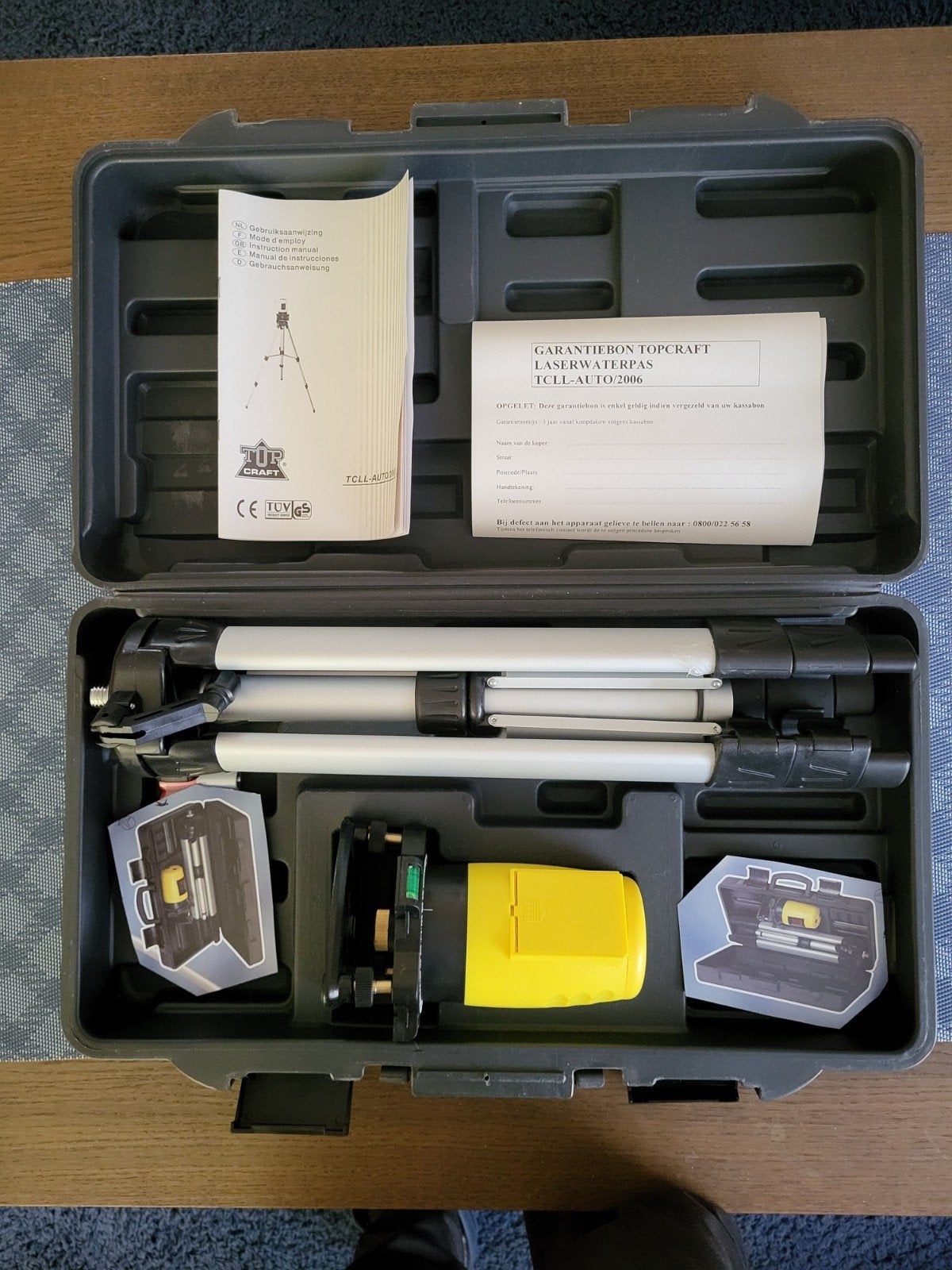 Topcraft laser met statief en koffer Type TCLL-AUTO/2006, Ophalen of Verzenden, Nieuw, Overige meters