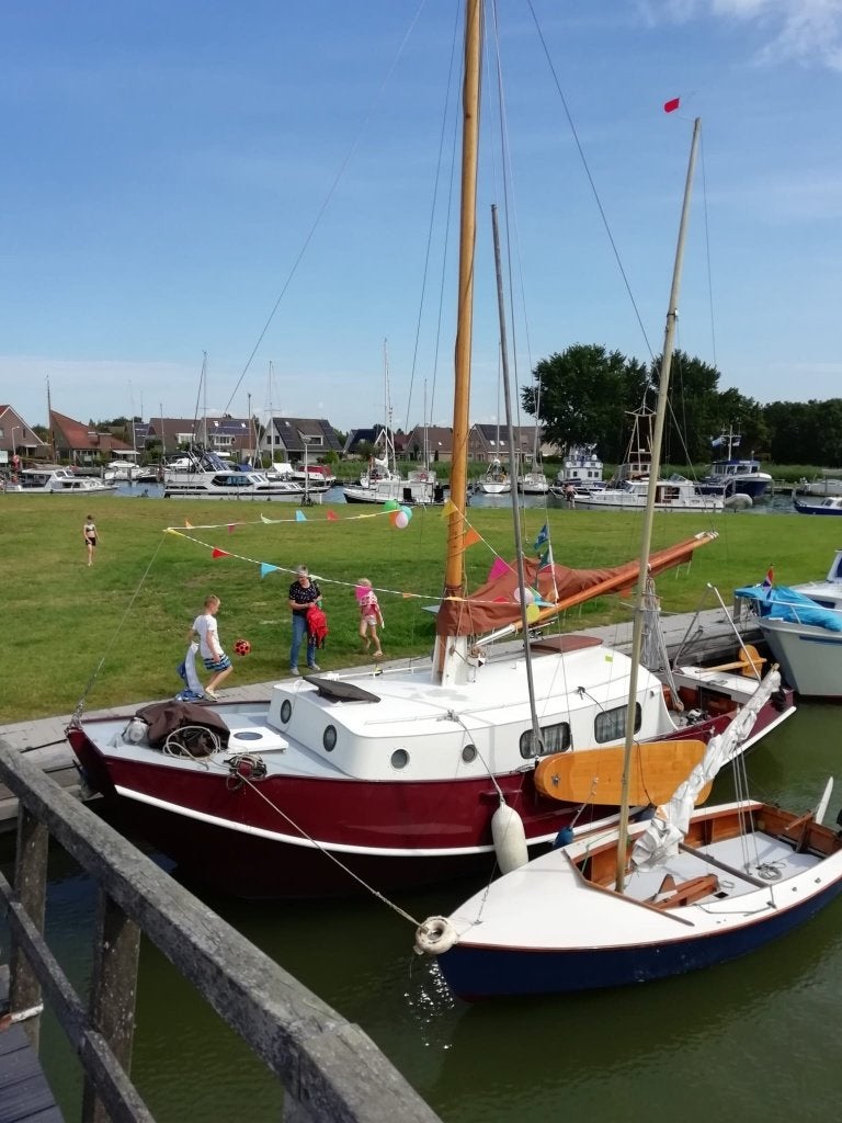 Zeeschouw platbodem, Watersport en Boten, Gebruikt, Binnenboordmotor, Diesel, Keuken