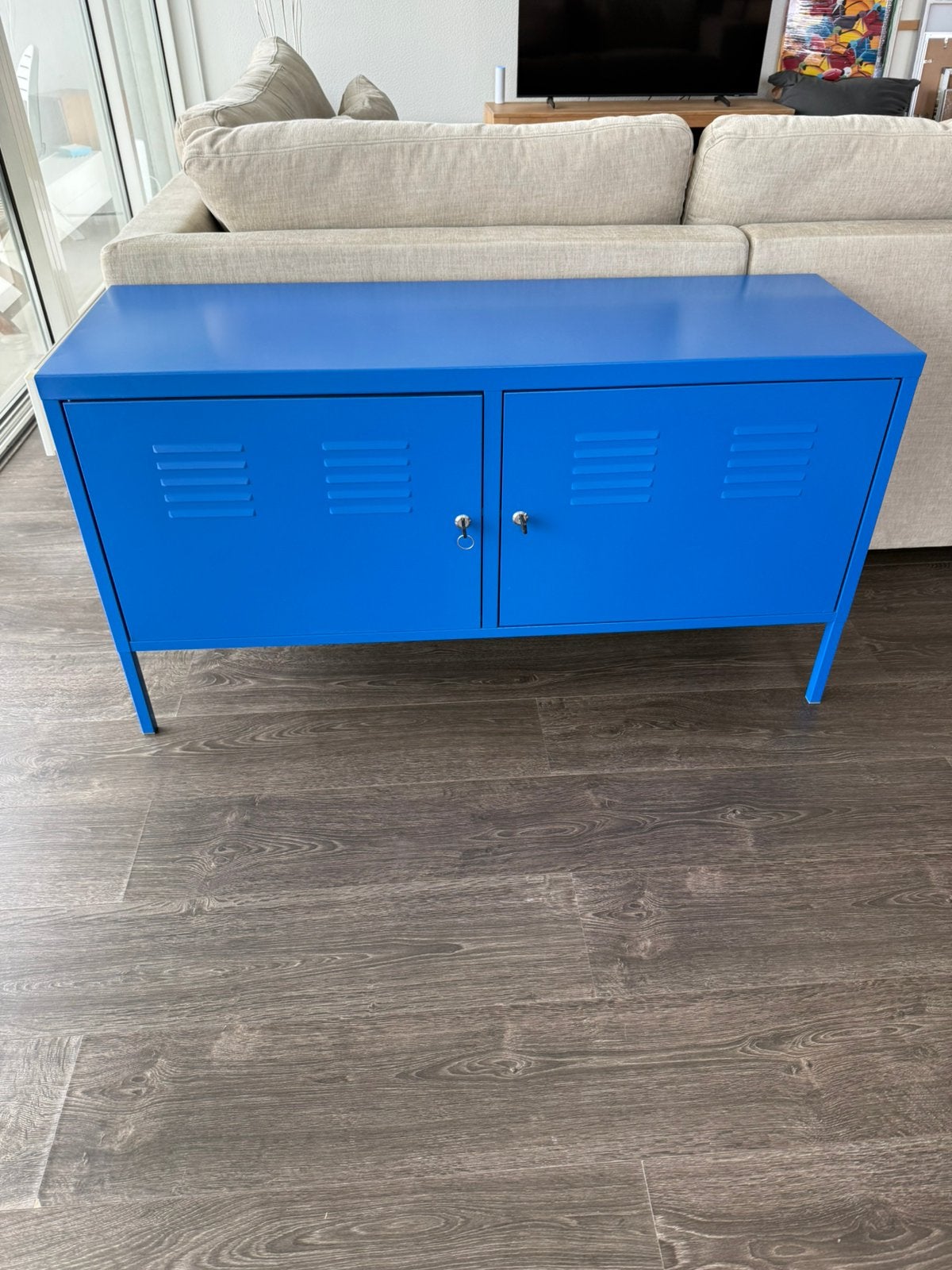 Ikea PS kastje Locker Blauw, Ophalen, Zo goed als nieuw