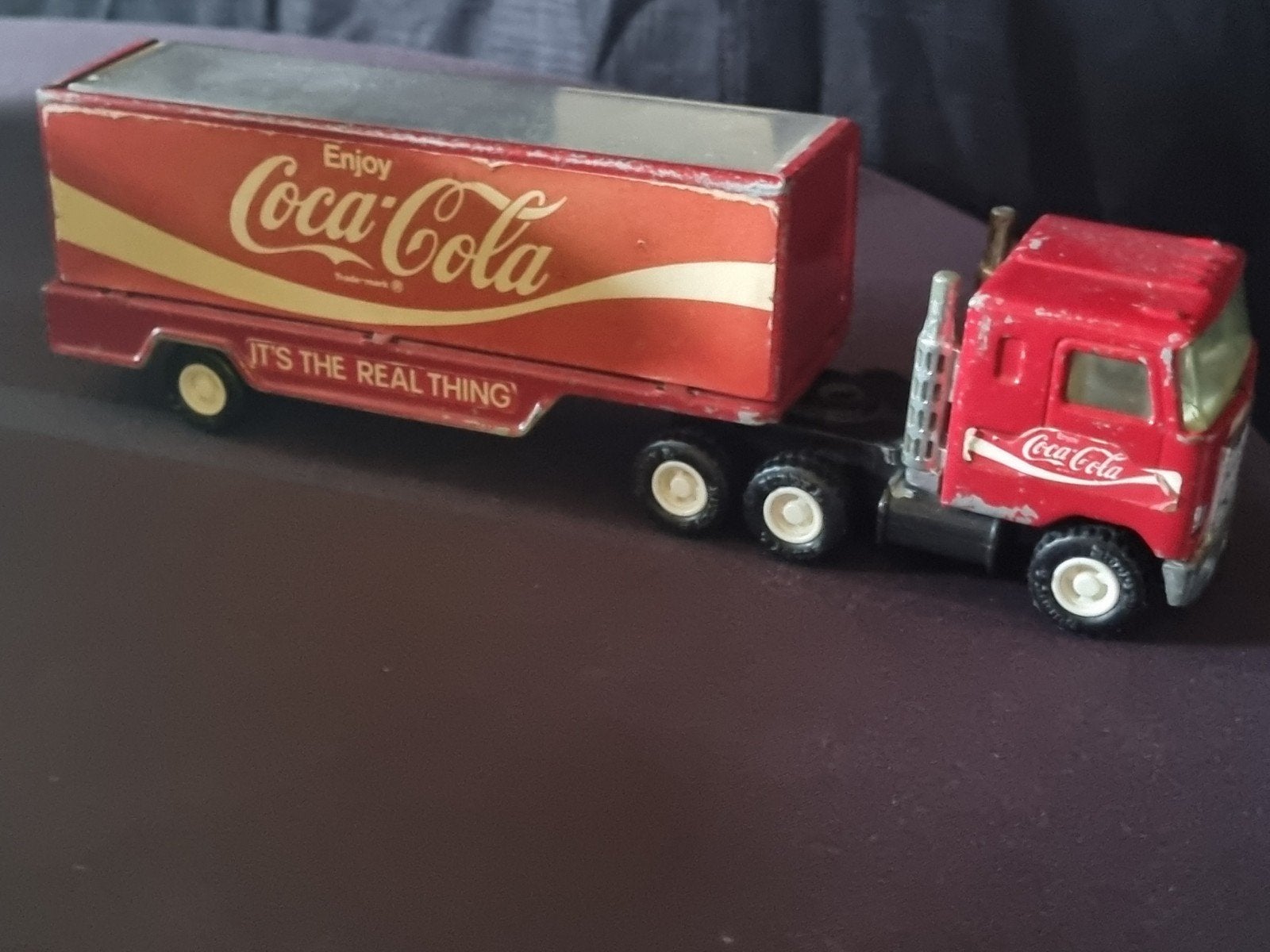 Vintage Coca-Cola vrachtwagen met aanhanger en kratjes, Ophalen of Verzenden, Gebruikt