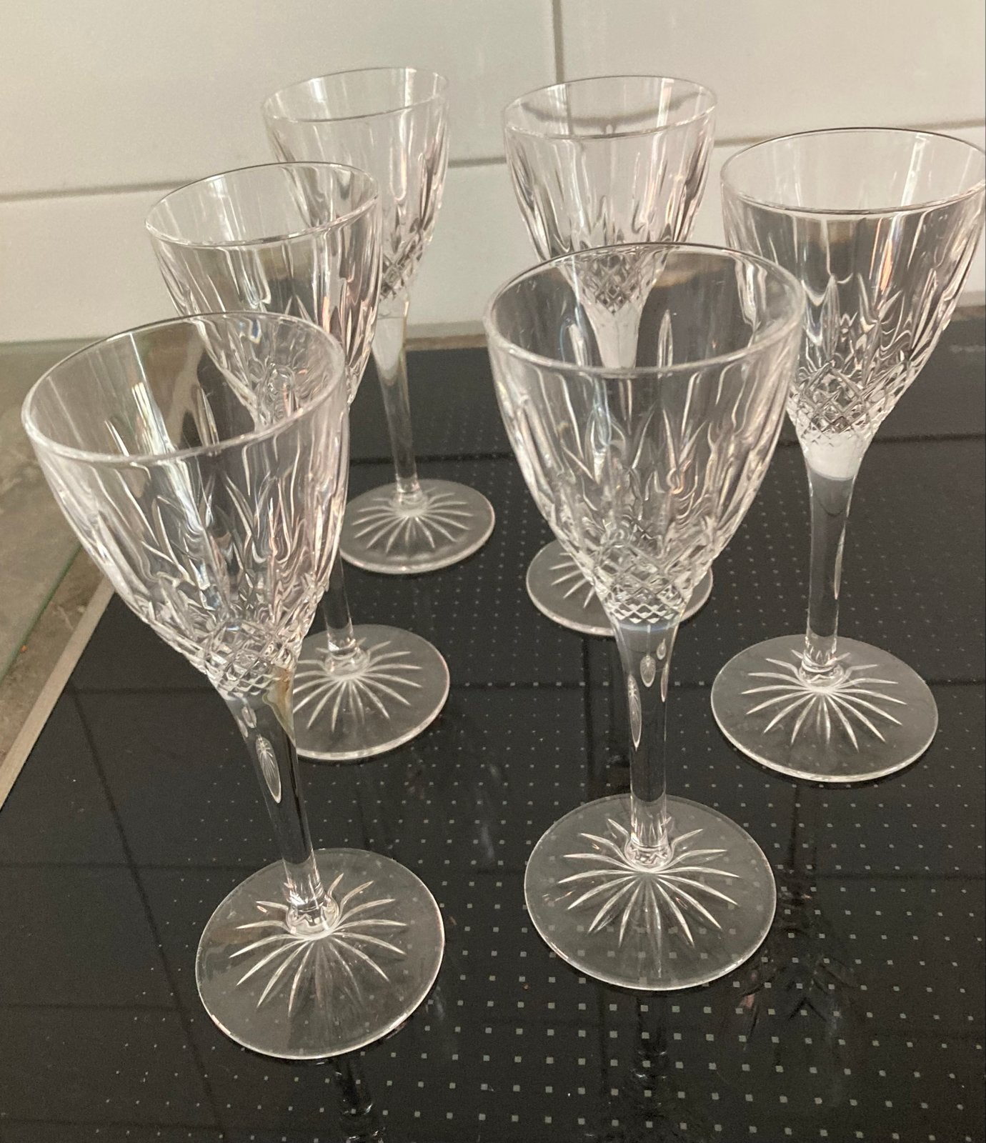 Set van 6 kristallen likeurglazen, Ophalen