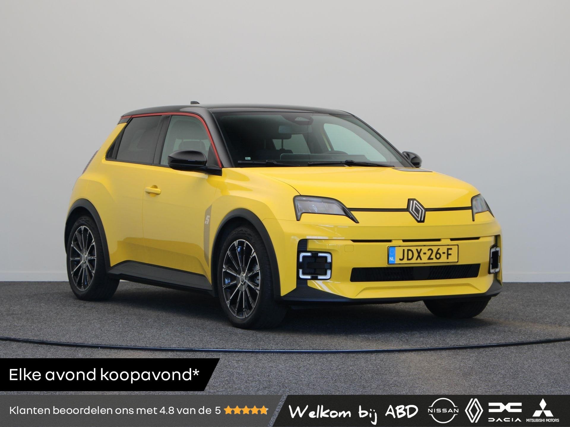 Renault 5 comfort range techno 52 kWh | Stoel- en stuurwielv, Auto's, Dealer onderhouden, Stof, Gebruikt, 150 pk