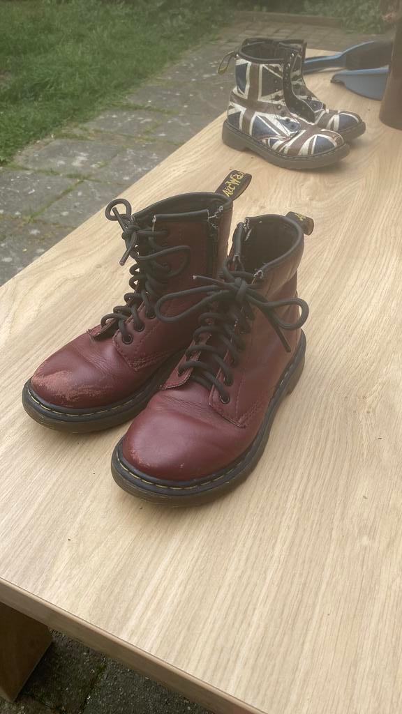 Dr. Martens Laarzen EU29 - Bordeauxrood Leer, Ophalen of Verzenden, Zo goed als nieuw