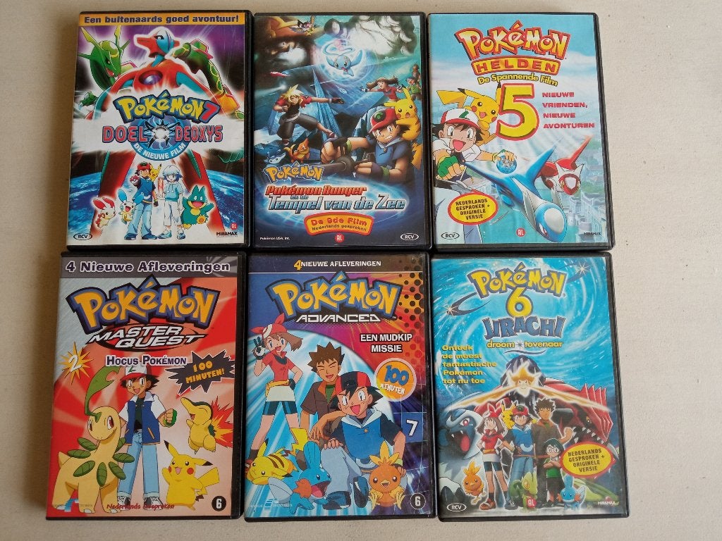 Pokémon 6 x DVD., Gebruikt, Tekenfilm, Nederlands, Ophalen of Verzenden