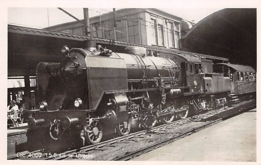 Utrecht Station Loc 4004 Spoorwegen Treinen NS, Ophalen of Verzenden, 1940 tot 1960, Ongelopen, Utrecht