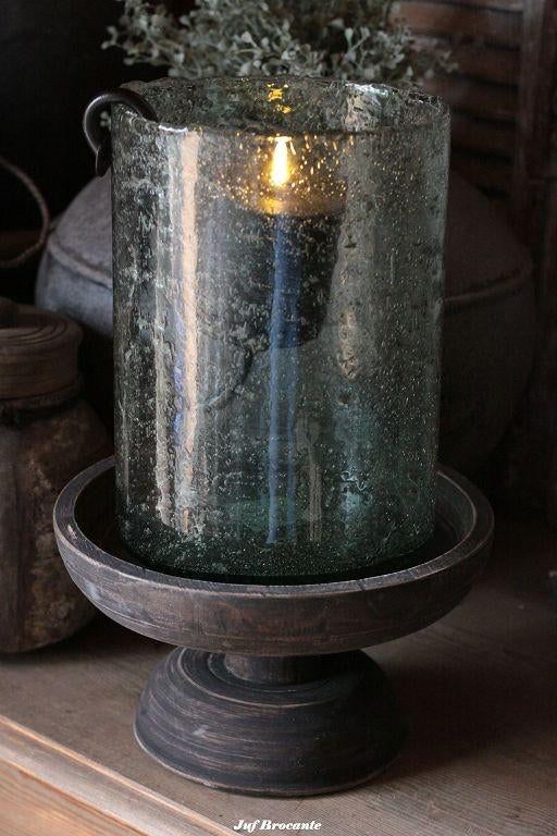 Etagère met windlicht, plateau, bubbelglas, Www.jufbrocante.nl, Www.jufbrocante.nl, Nieuw, Ophalen of Verzenden