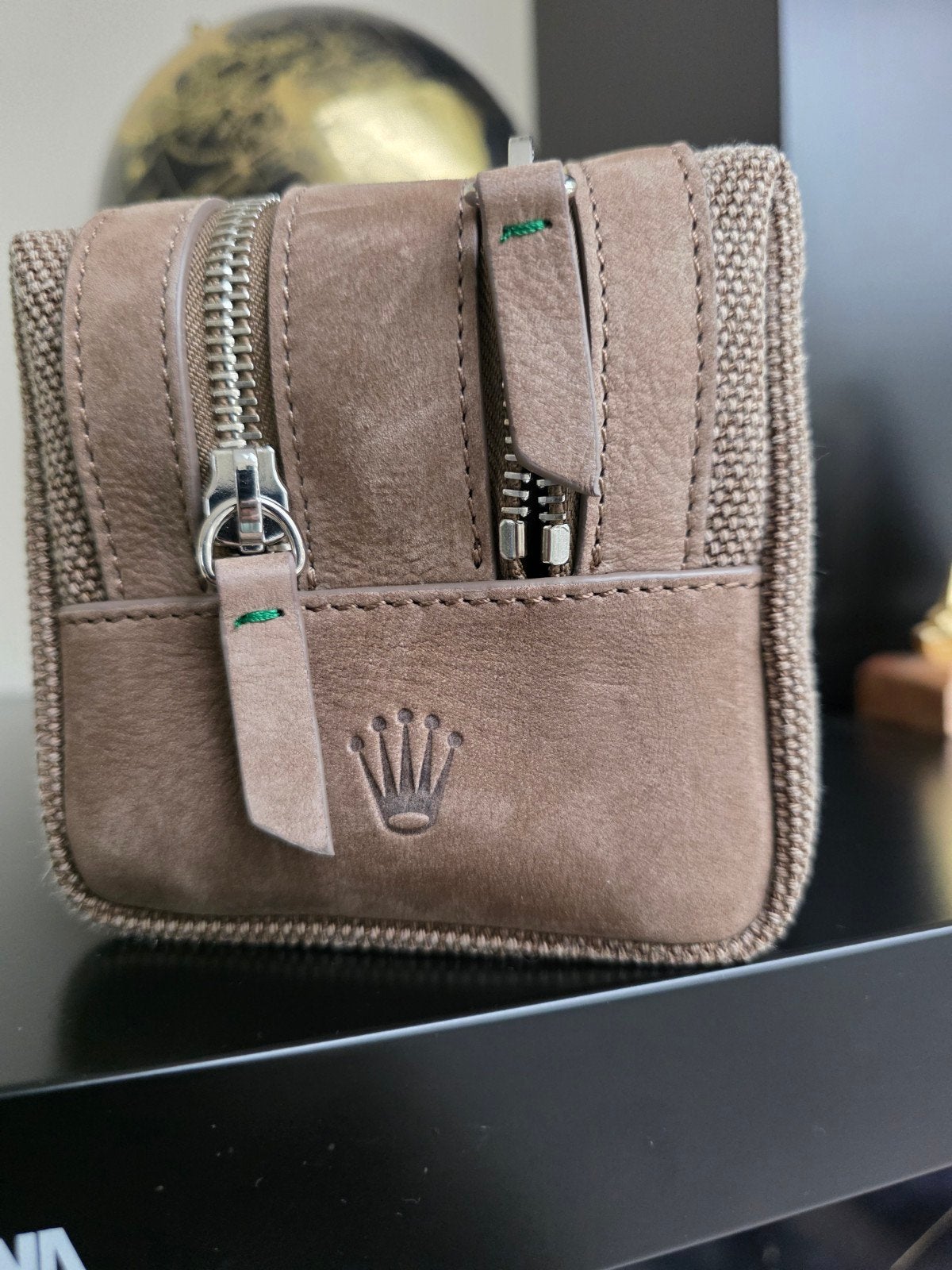 Rolex reisetui - Bruin leer en canvas, Sieraden, Tassen en Uiterlijk, Toilettassen, Rue François-Dussaud 3-5, 1211 Genève 26, Zwitserland