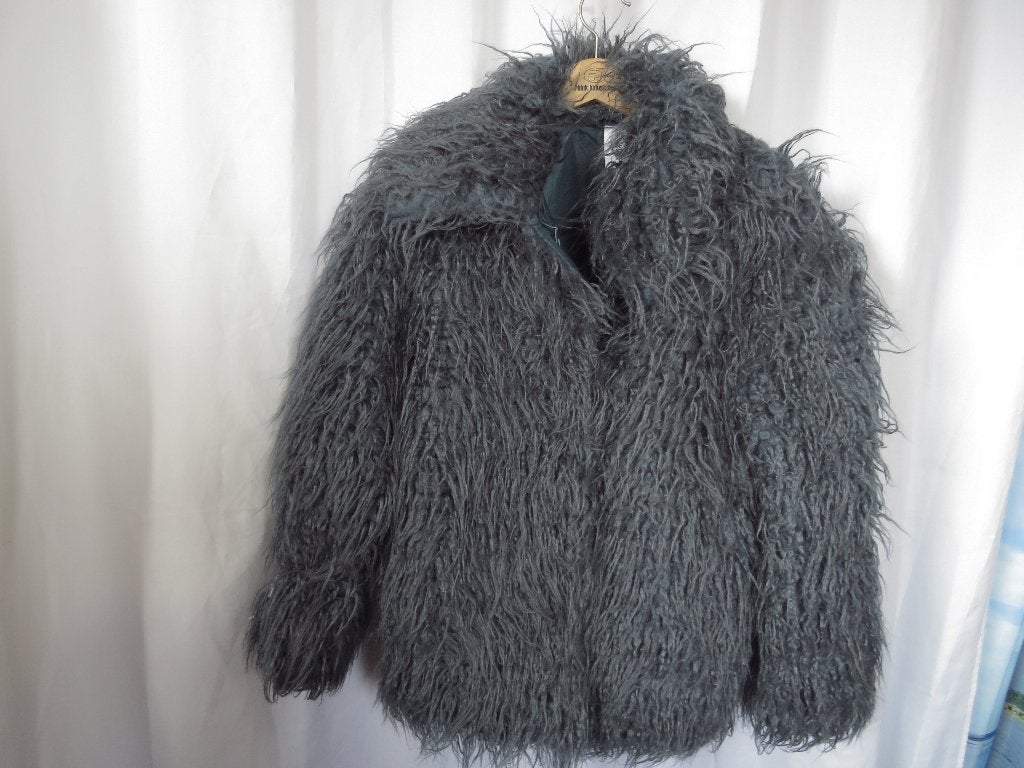 Blauwe harige hippy styl jas mt 34 van collusion, Kleding | Dames, Jassen | Winter, Ophalen of Verzenden, Gedragen, Maat 34 (XS) of kleiner