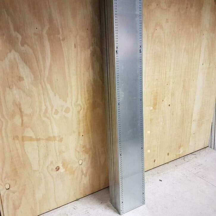 Partij 70 meter gegalvaniseerde magazijnstelling 30 cm diep, Huis en Inrichting, Kasten | Boekenkasten, Ophalen, Gebruikt, 25 tot 50 cm