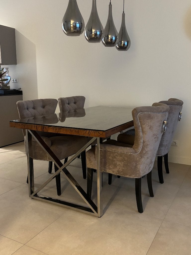 Eettafel Richmond + 4 stoelen Urban Sofa - complete set, Huis en Inrichting, Tafels | Eettafels, Gebruikt, 50 tot 100 cm, 150 tot 200 cm