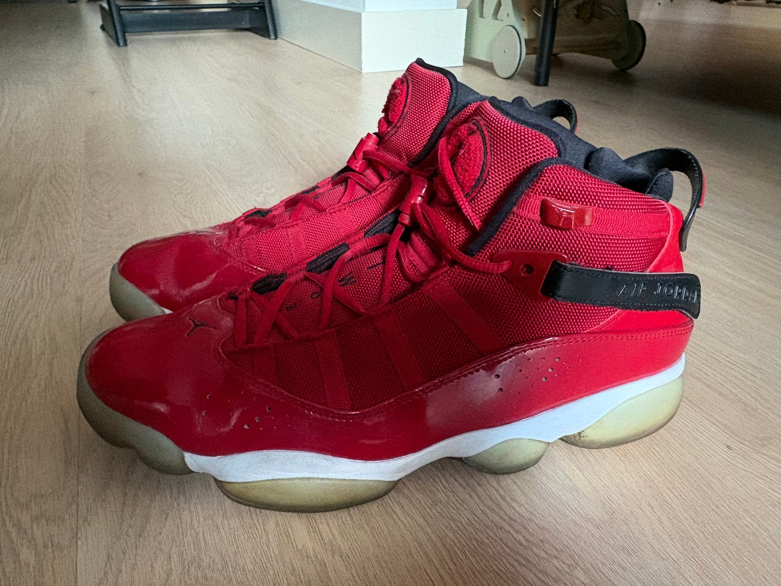 Air Jordan 6 Rings “Gym Red/Black-White”, Overige kleuren, Sportschoenen, Ophalen of Verzenden, Gedragen