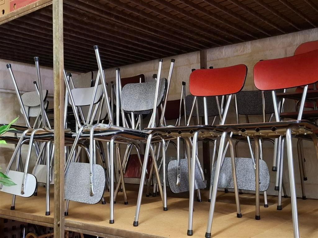 Formica keukenstoelen '60s ( Retro/Vintage/Design ), Ophalen, Gebruikt, Vintage, Vijf, Zes of meer stoelen