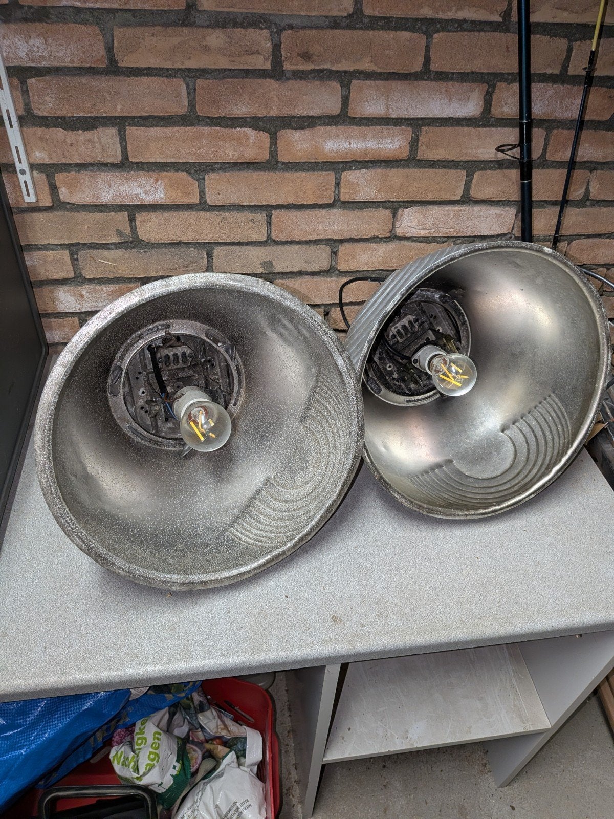 industriële hanglampen, Ophalen, Metaal