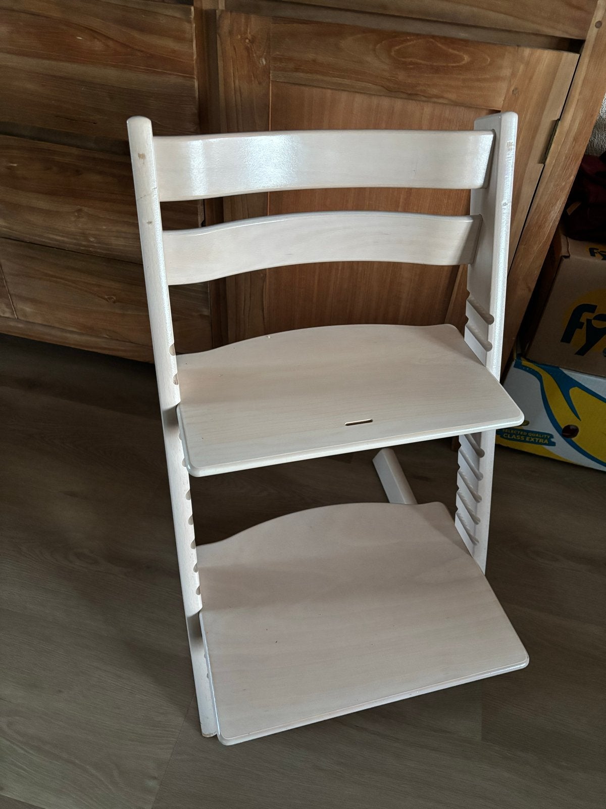 Stokke Tripp Trapp meegroeistoel - white wash, Ophalen, Gebruikt, Meegroeistoel
