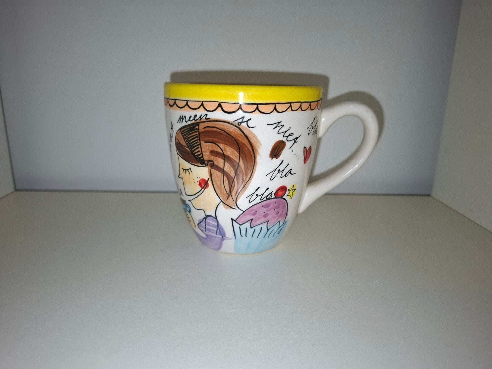 Blond Amsterdam mok met illustratie, Huis en Inrichting, Ophalen, Zo goed als nieuw, Blond Amsterdam