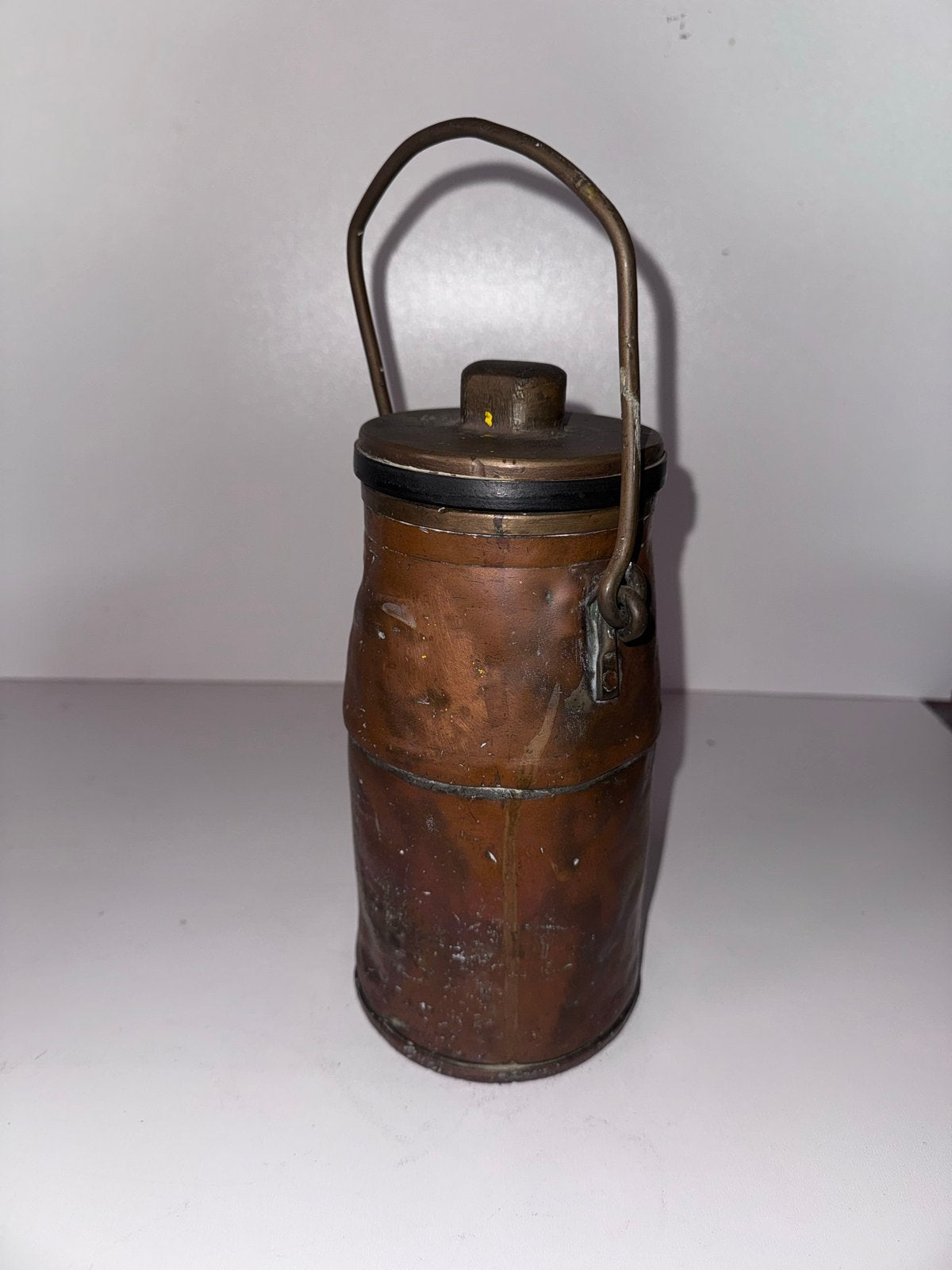 Antieke koperen melkbus/kan, gevuld, Ophalen of Verzenden, Koper