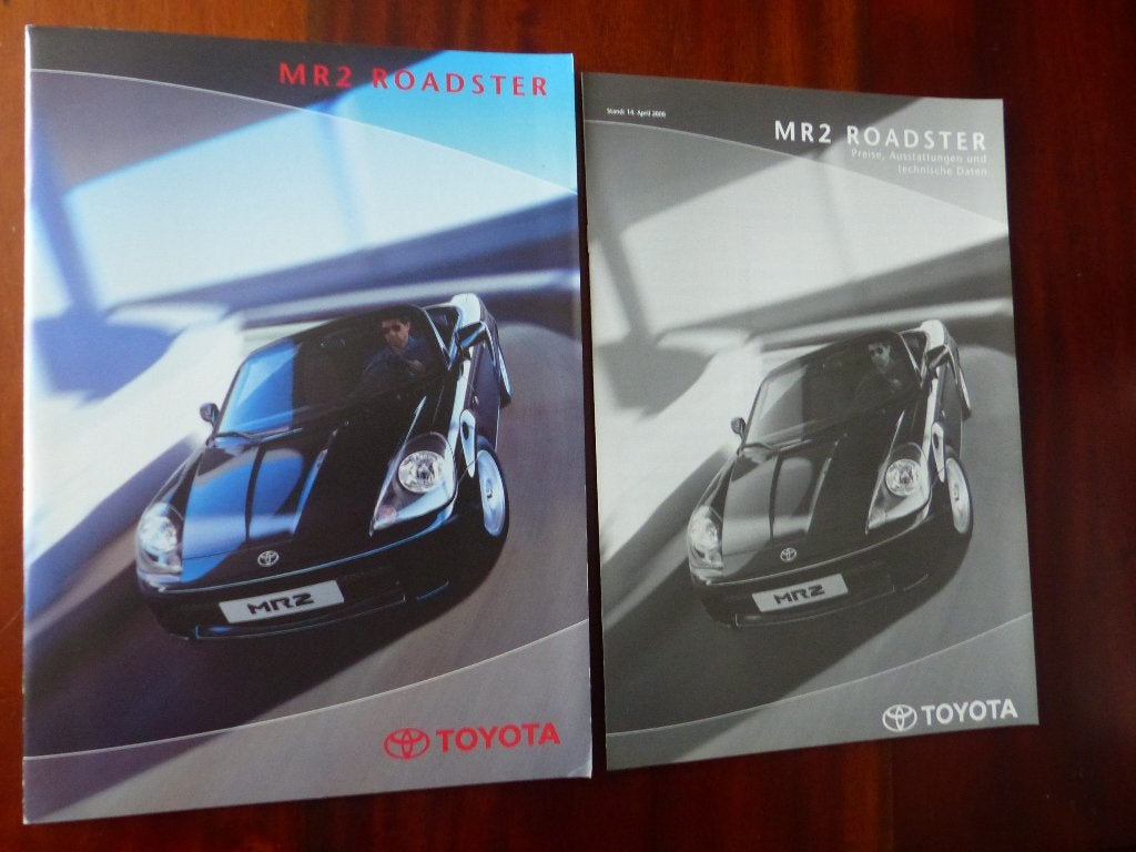Toyota MR2 roadster 2000 brochure set, Verzenden, Zo goed als nieuw, Toyota