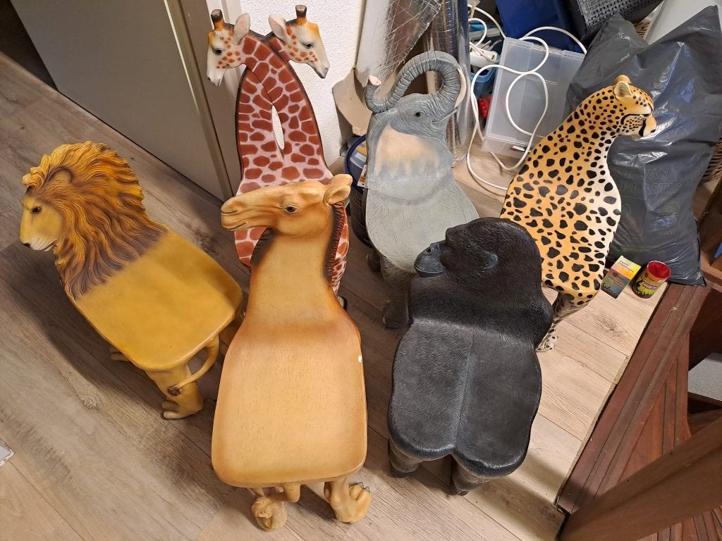 Polystone Kinderstoelen (Zware kwaliteit echte Eyecatchers), Ophalen, Zo goed als nieuw, Stoel(en)