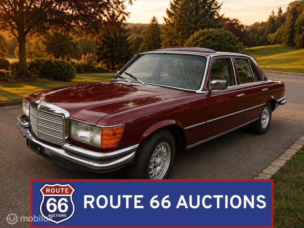 Mercedes-Benz 280 SE | 1976 | Route 66 Auctions, Auto's, Overige carrosserieën, Zwart, Mercedes-Benz, Bedrijf