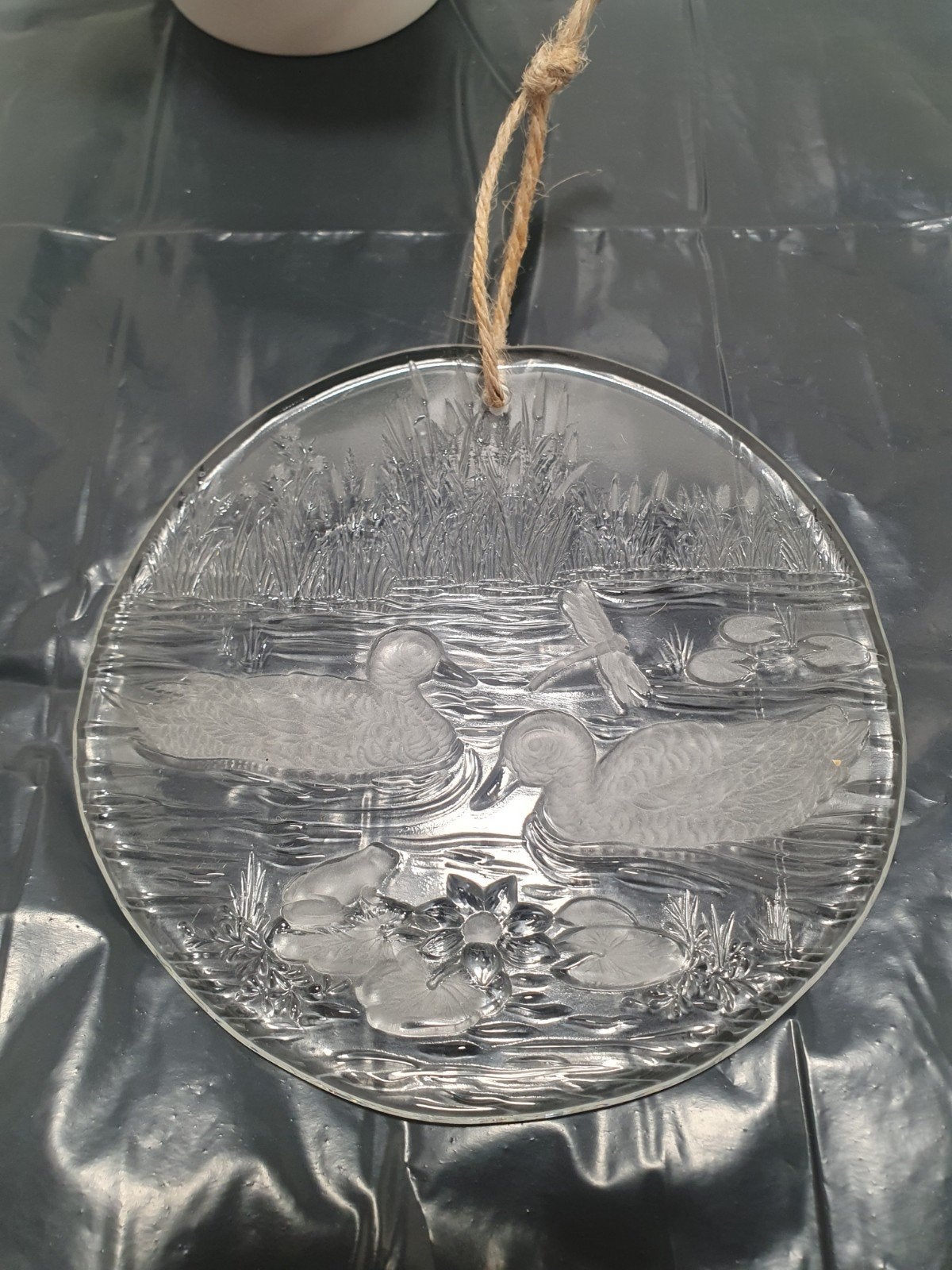Vintage suncatcher glazen hanger., Ophalen of Verzenden