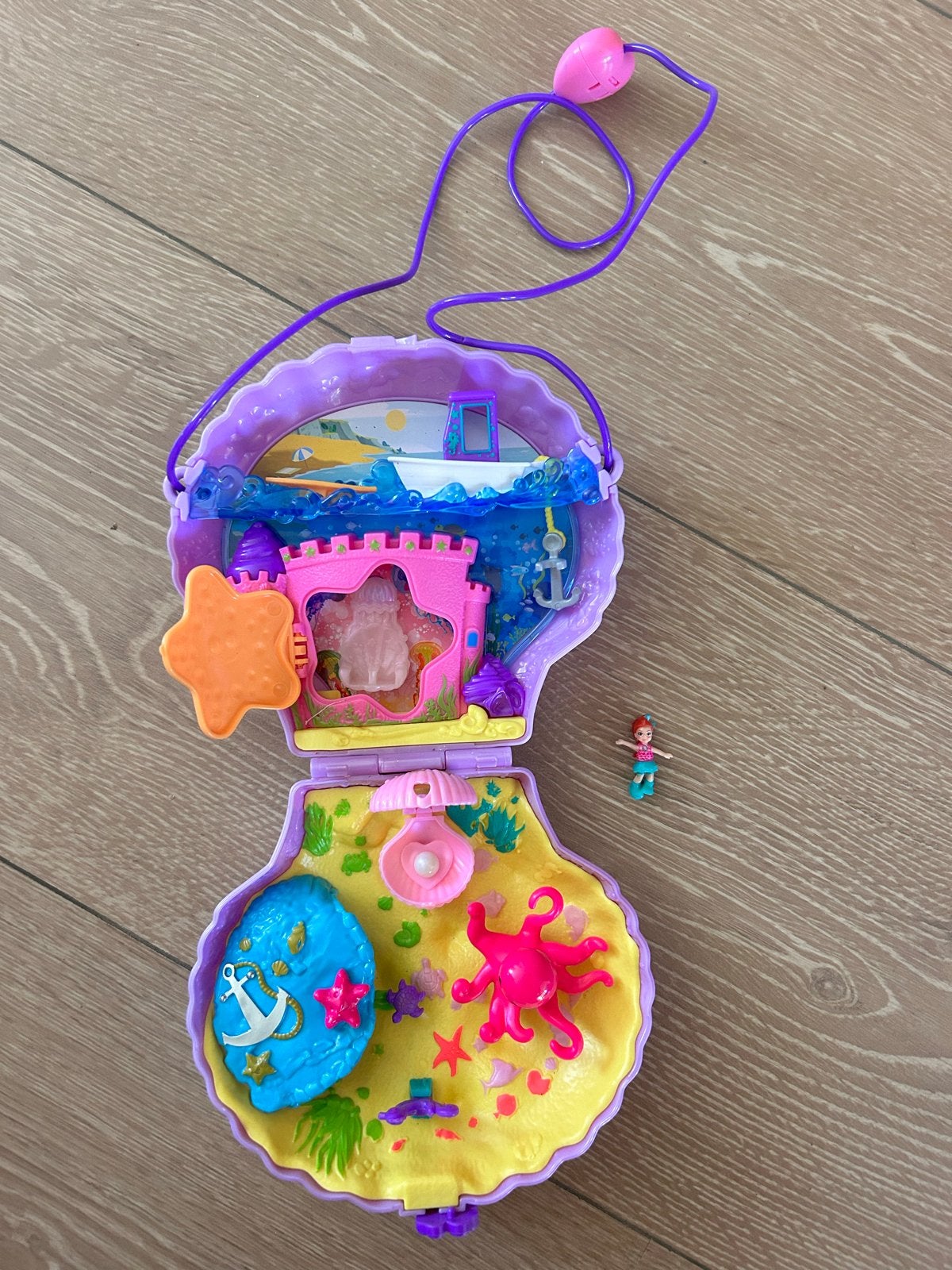 Polly Pocket Zeemeermin Compact Speelset, Ophalen of Verzenden, Zo goed als nieuw, Meisje