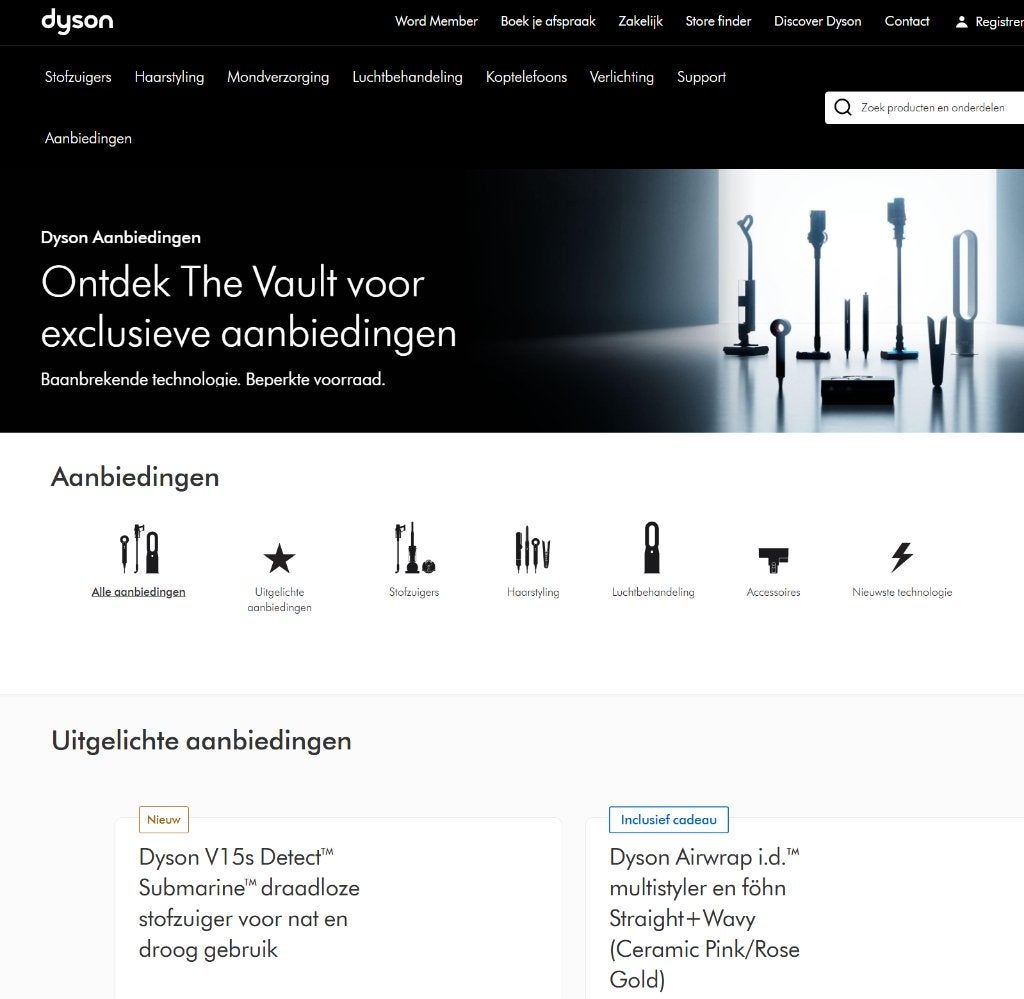 Dyson Kortingscode 13% Korting, Drie personen of meer, Overige soorten, Overige typen