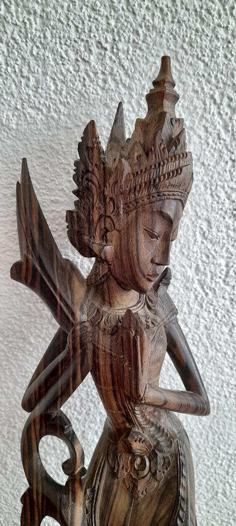 Balinese danseres 37 cm groot 1950 Coromandelhout, Antiek en Kunst, Kunst | Beelden en Houtsnijwerken, Verzenden
