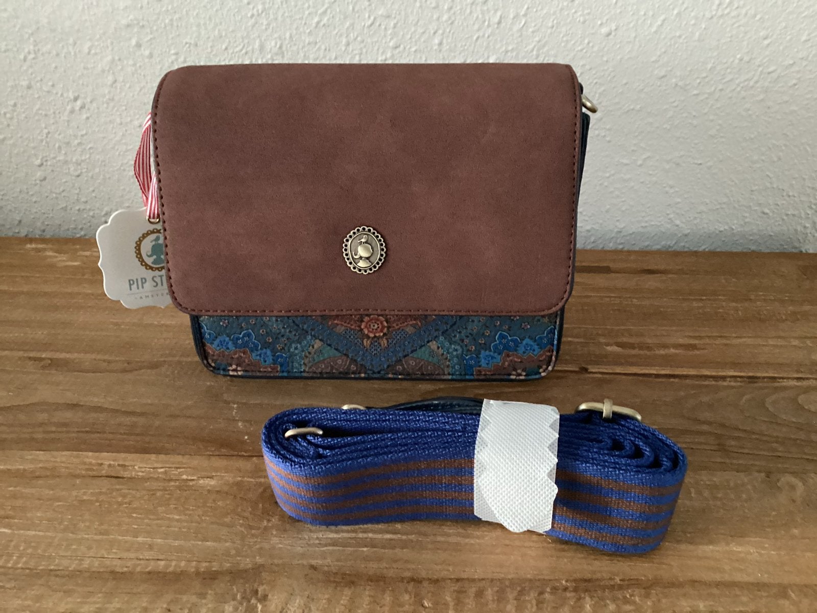 Nieuwe Pip Studio schoudertasje met patroon, Verzenden, Nieuw, Bruin, Schoudertasje