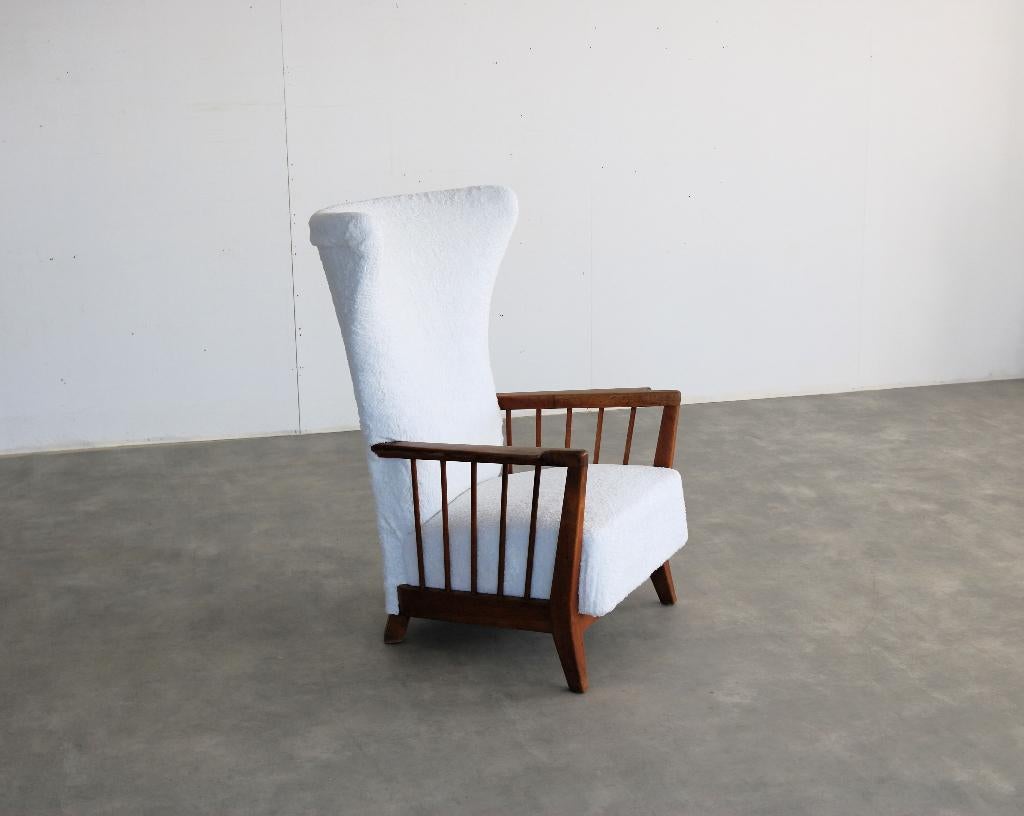 vintage fauteuil | armchair | jaren 60 | Deens, Huis en Inrichting, Fauteuils, Gebruikt, ., 75 tot 100 cm, Ophalen of Verzenden