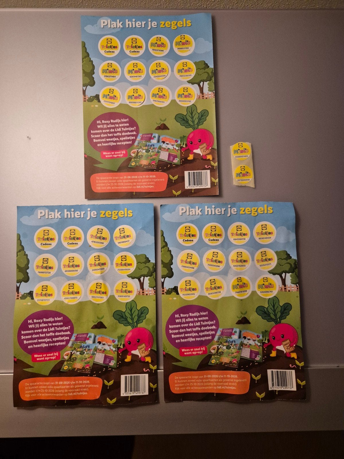 3 Lidl Tuintjes spaarkaarten, Verzamelen, Lidl, Ophalen of Verzenden