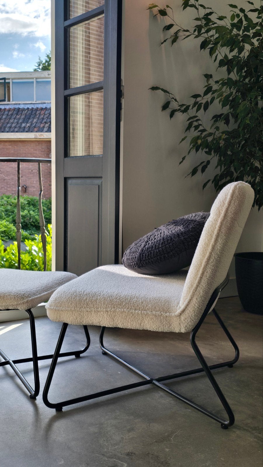 Teddy Fauteuil met voetenbankje, Huis en Inrichting, Fauteuils, Ophalen, Zo goed als nieuw, Minder dan 75 cm, 50 tot 75 cm