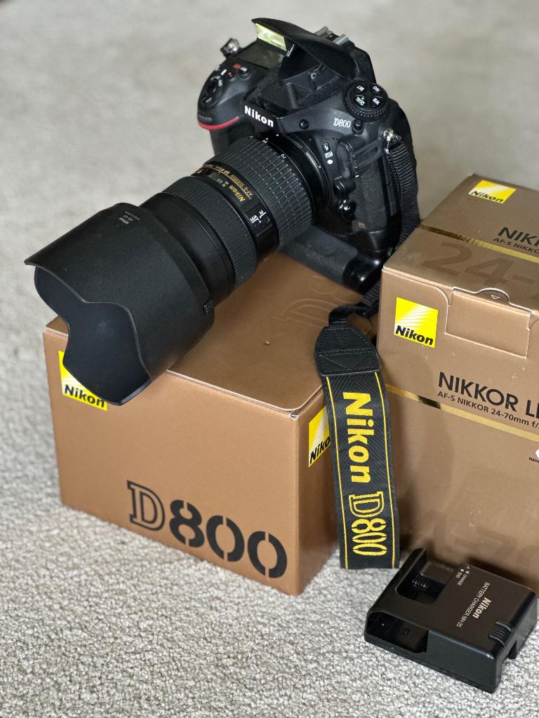 Nikon D800 + extra's + Nikkor 24-70 professioneel objectief, Audio, Tv en Foto, Fotocamera's Digitaal, Spiegelreflex, Ophalen of Verzenden