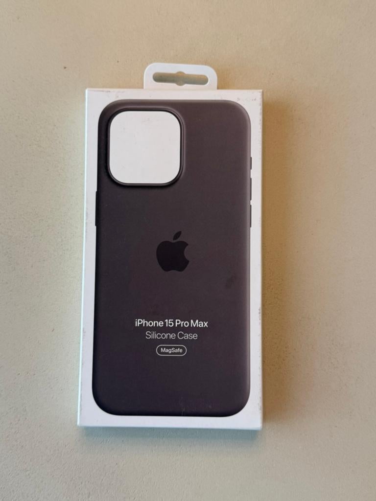Apple Iphone 15 pro max silicone case hoesje clay grijs, Ophalen of Verzenden, Nieuw