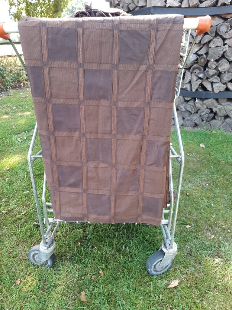 Meerdere gordijnen Bruin geblokt 260 cm hoogte, Ophalen, Gebruikt, Bruin, Gordijn