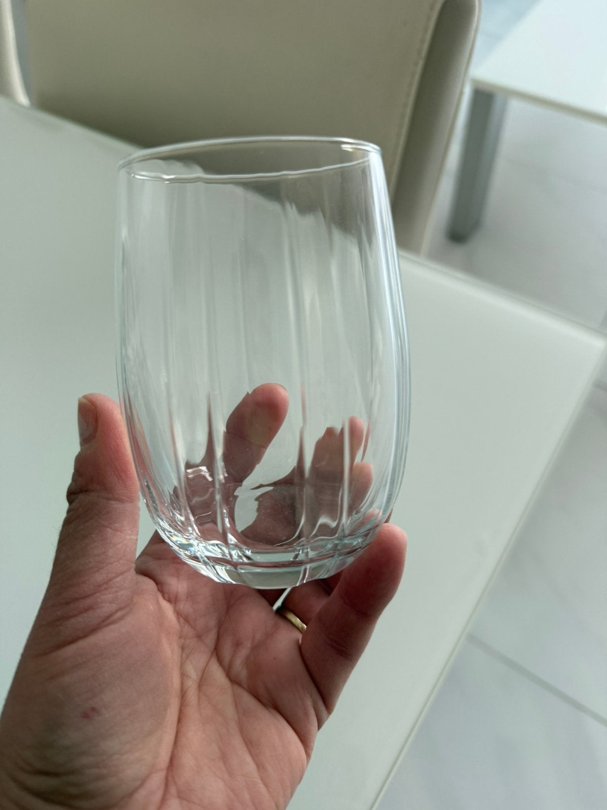 10 x water glazen ribbel nieuw, Ophalen of Verzenden, Nieuw