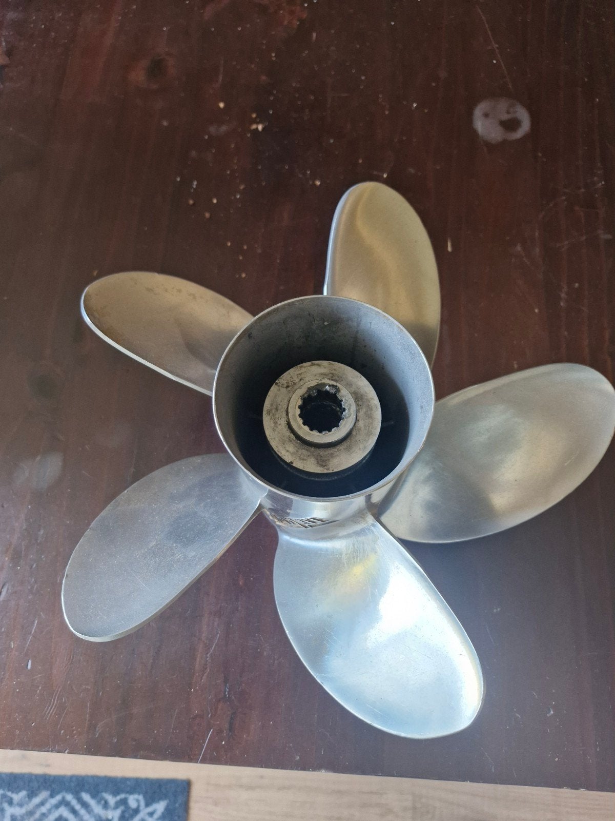 RVS 5-blads HighFive propeller voor Yamaha buitenboordmotor, Watersport en Boten, Ophalen, Gebruikt, Motor en Techniek