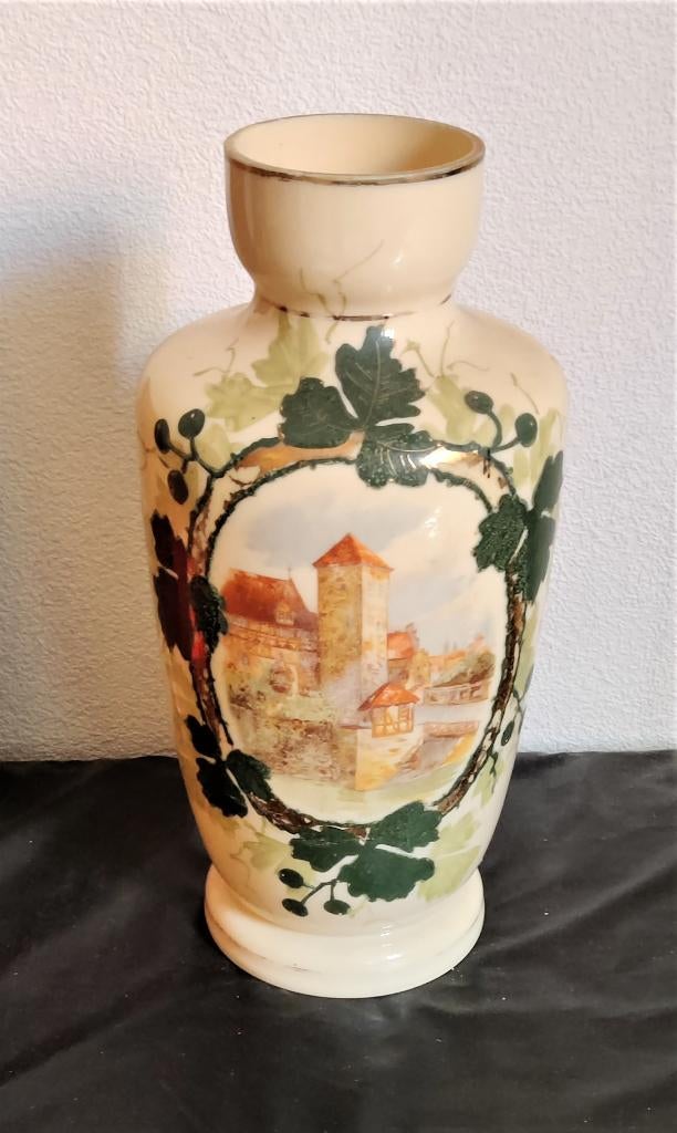 Prachtige opaline vaas van circa 1920, Ophalen of Verzenden