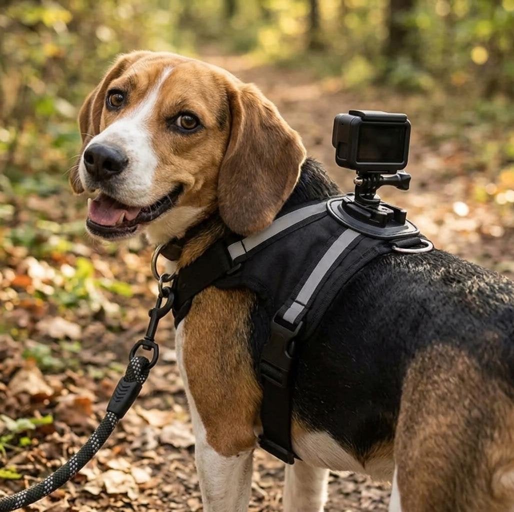Dog GoPro Harness Medium Size | Front & Back Camera Mount |
