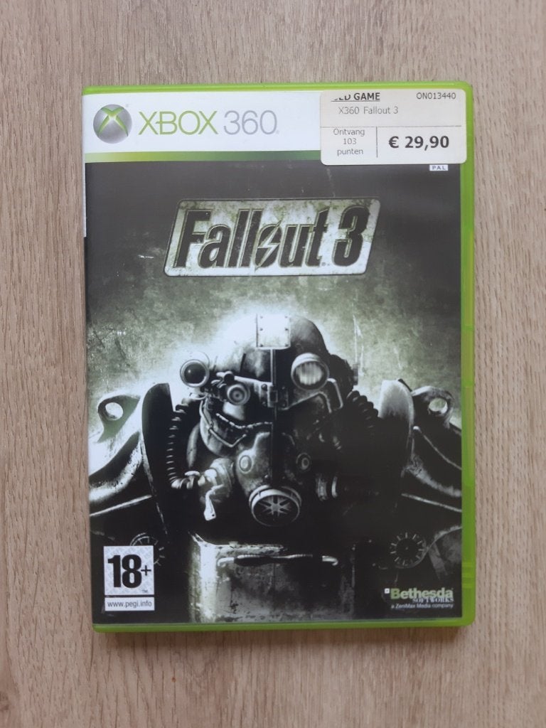 Fallout 3 Xbox 360 spel, Avontuur en Actie, Vanaf 18 jaar, Verzenden, 1 speler