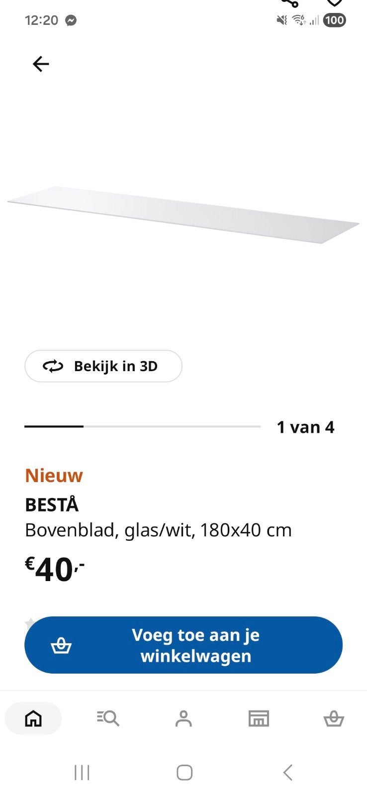 Glasplaat wit, Ophalen of Verzenden, 25 tot 50 cm, 50 tot 100 cm, Minder dan 100 cm